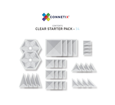 CONNETIX - 34 Piece Clear Starter Pack